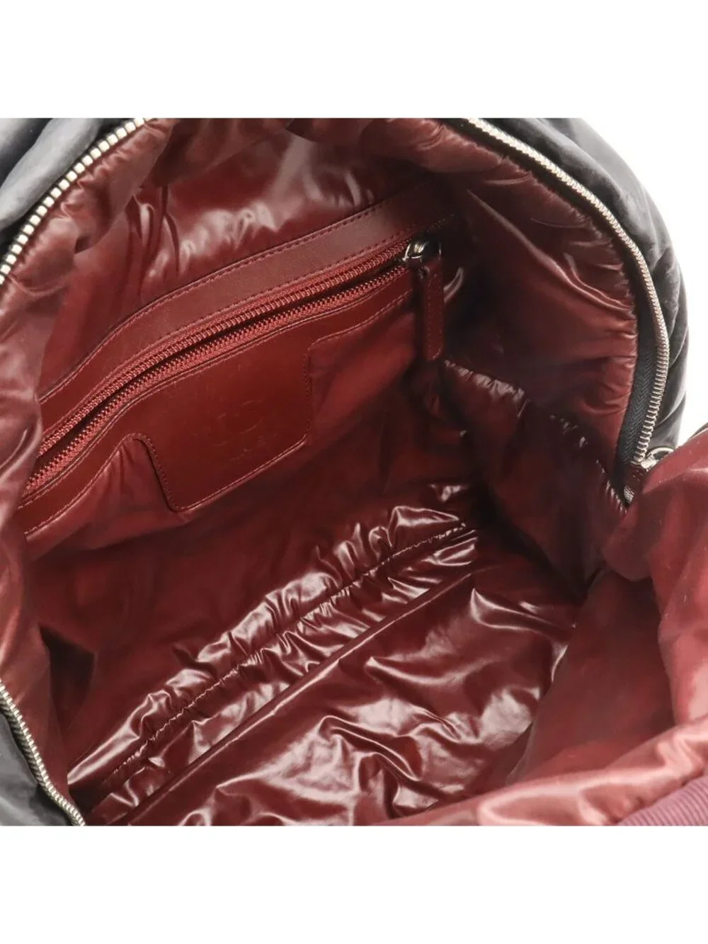 Chanel Coco Cocoon Backpack Quilted Nylon Leather Black Bordeaux